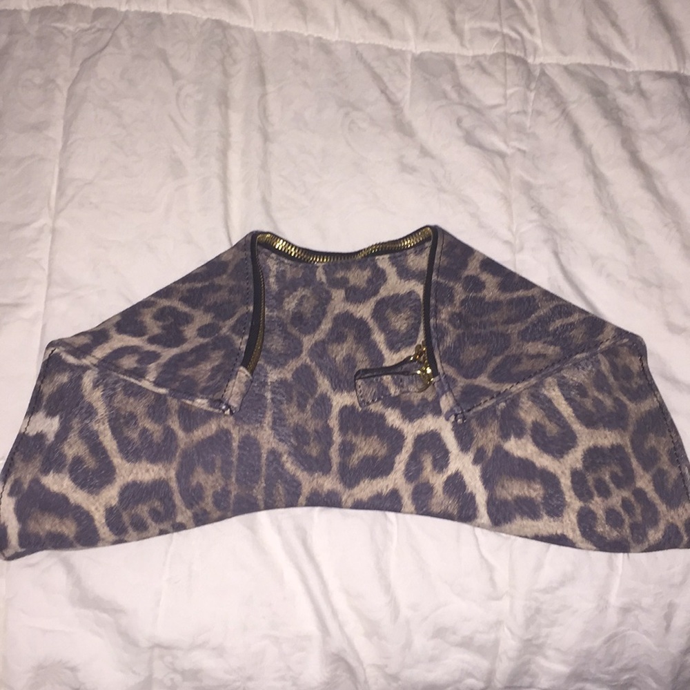 Emily Cho Leopard print clutch